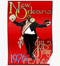 NEW ORLEANS : Vintage 1976 Jazz and Heritage Festival Print Poster