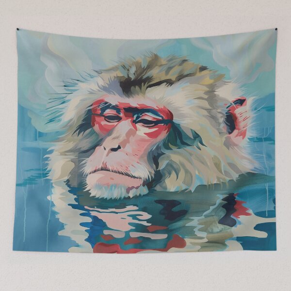 Item preview, Japanese Macaque in a Steaming Hot Spring designed and sold by RiverwoodGiftCo.