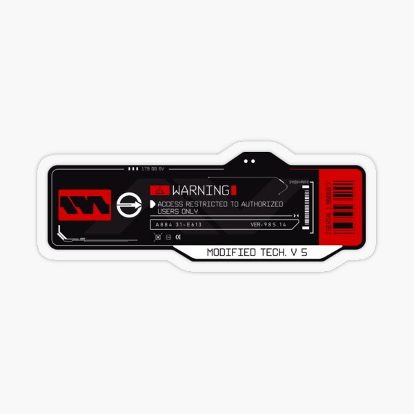 Artikel-Vorschau von Modified tech v5 access restricted decal dark gray red, designt und verkauft von Arez Xzan.