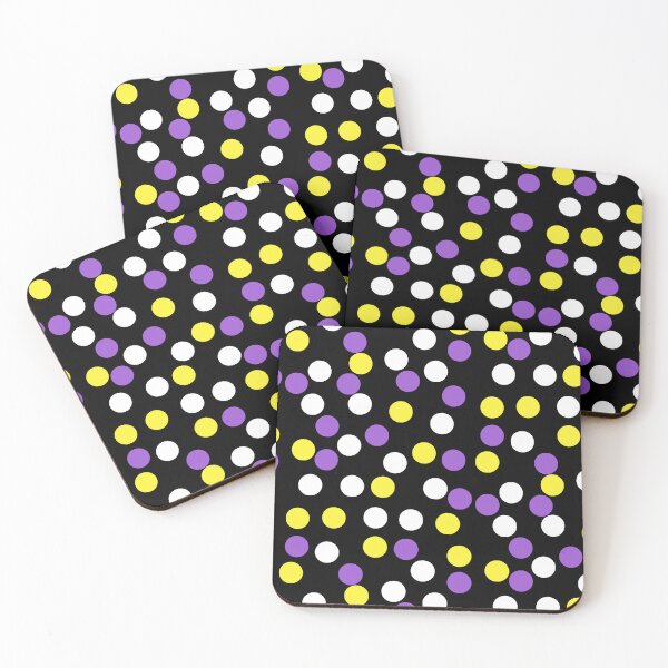 Item preview, Nonbinary Pride polka dots designed and sold by River Graphic Design.