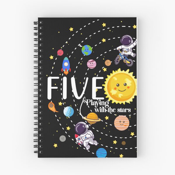 Item preview, Celebrate our 5th birthday with the t-shirt "Five playing with the stars"! designed and sold by amahechoamano.