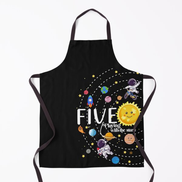 Item preview, Celebrate our 5th birthday with the t-shirt "Five playing with the stars"! designed and sold by amahechoamano.
