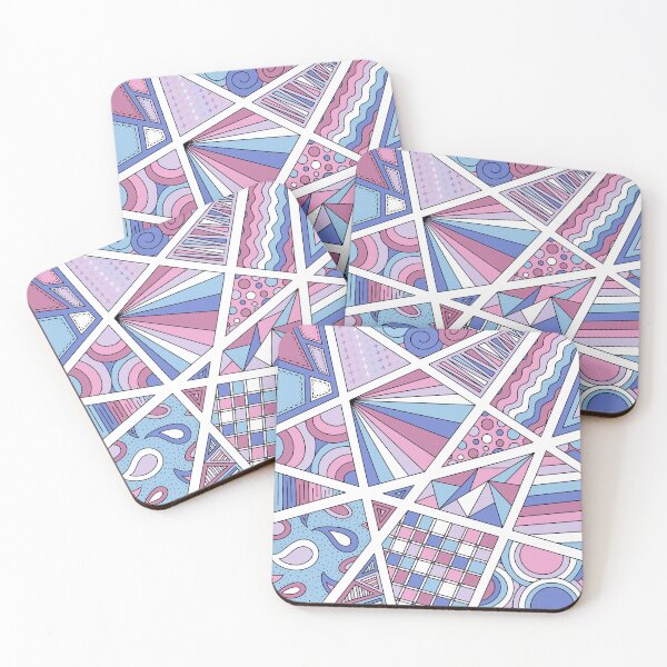 Item preview, Bigender Pride Zen Doodle Abstract Modern Pastel designed and sold by JoyfulJen.