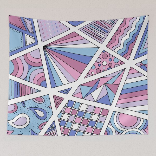 Item preview, Bigender Pride Zen Doodle Abstract Modern Pastel designed and sold by JoyfulJen.