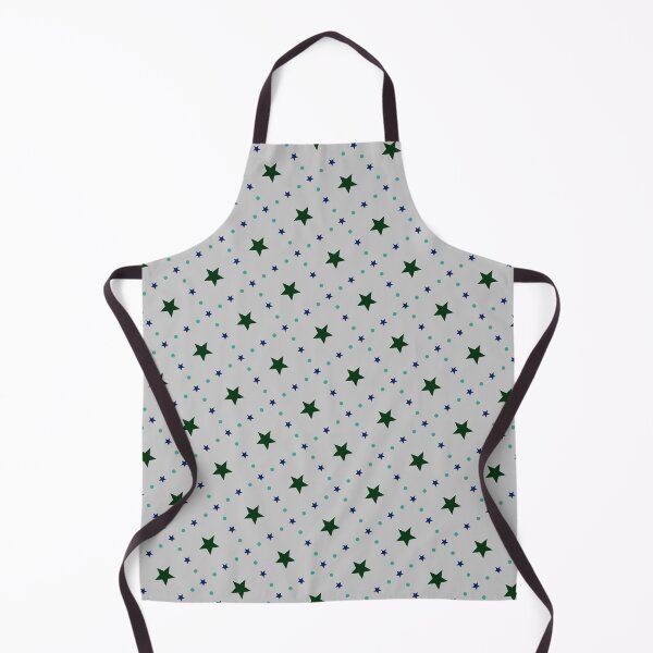 Item preview, Blue Green Colored Stars Grid Sequence Gray Pattern designed and sold by Alchemy-A-La-G.