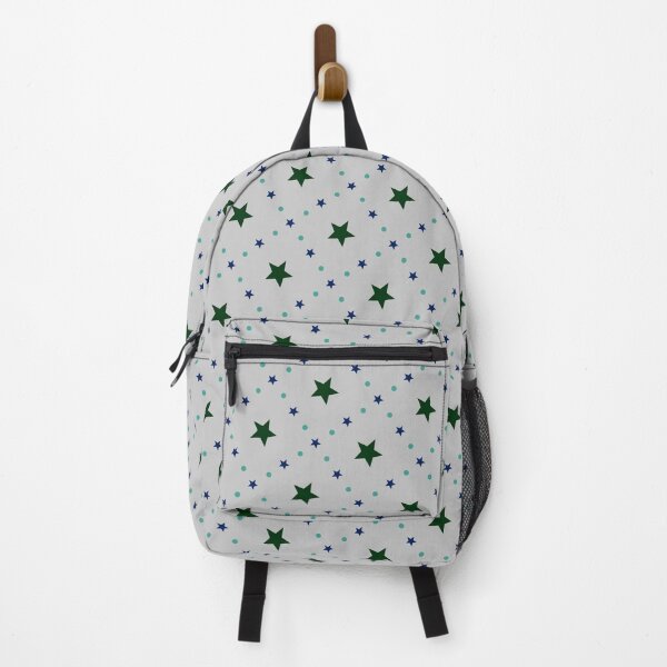 Item preview, Blue Green Colored Stars Grid Sequence Gray Pattern designed and sold by Alchemy-A-La-G.