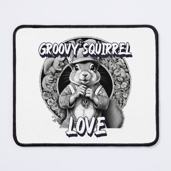 Item preview, Hippie Squirrel in pen and ink designed and sold by EmeraldCauldren.