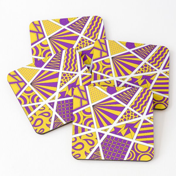 Item preview, Intersex Pride Zen Doodle Abstract Modern Yellow Purple designed and sold by JoyfulJen.