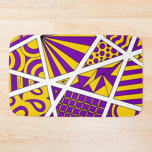 Item preview, Intersex Pride Zen Doodle Abstract Modern Yellow Purple designed and sold by JoyfulJen.