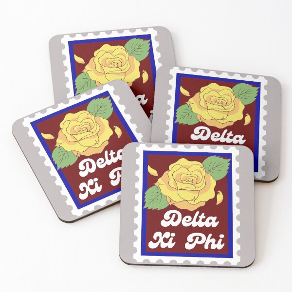 Item preview, Delta Xi Phi Sorority Flower Stamp Sticker v1 designed and sold by skrauskopf.