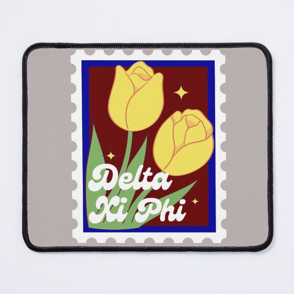 Item preview, Delta Xi Phi Sorority Flower Stamp Sticker v2 designed and sold by skrauskopf.