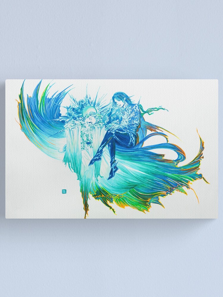 Final Fantasy xv Logo with Noctis and Lunafreya Canvas Print