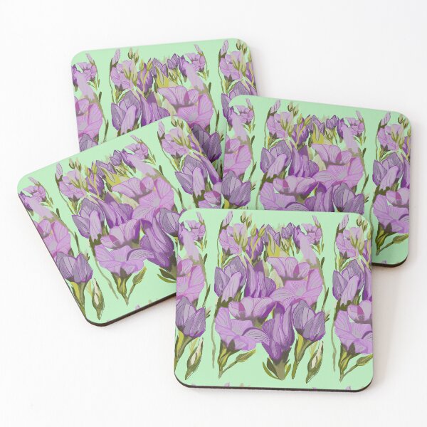 Item preview, Garden flowers purple and pink designed and sold by goldsmudge.