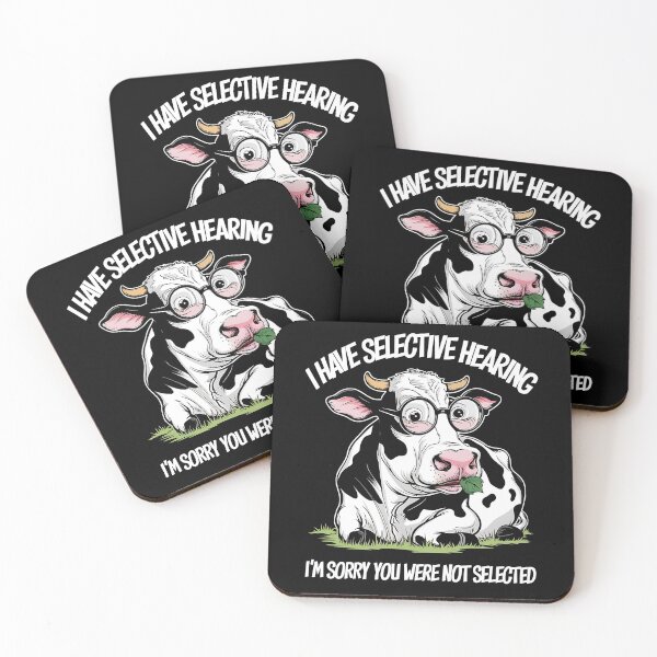 Item preview, Funny Selective Hearing Cow, Witty Humorous Statement designed and sold by edesignprints.