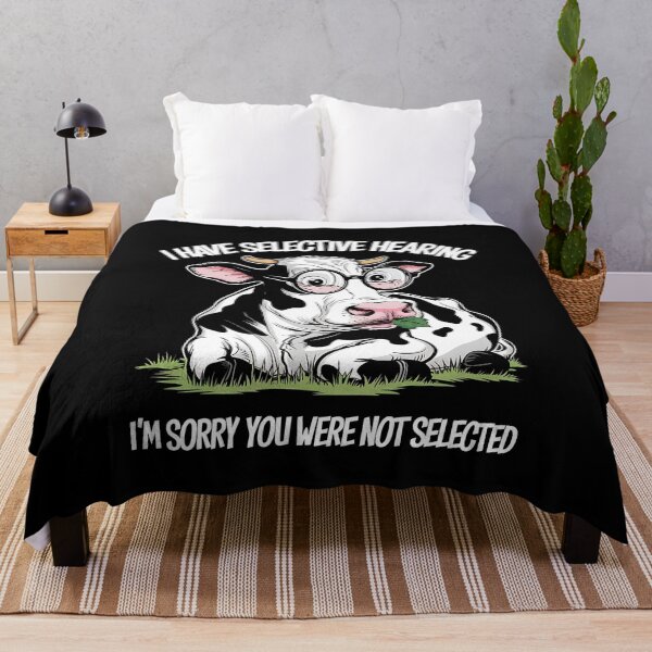 Item preview, Funny Selective Hearing Cow, Witty Humorous Statement designed and sold by edesignprints.