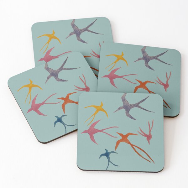 Item preview, Rainbow Swallows in Flight  designed and sold by KakiDimock.