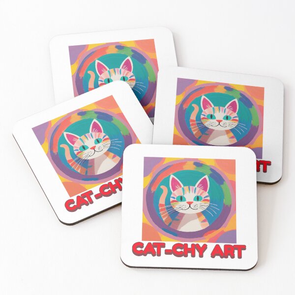 Item preview, Cat-Chy Cat Art in water color paint  designed and sold by EmeraldCauldren.