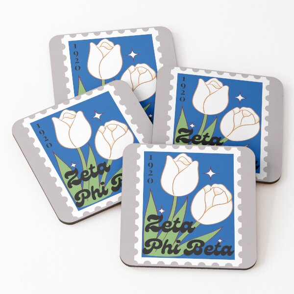 Item preview, Zeta Phi Beta Sorority Flower Stamp Sticker v2 designed and sold by skrauskopf.