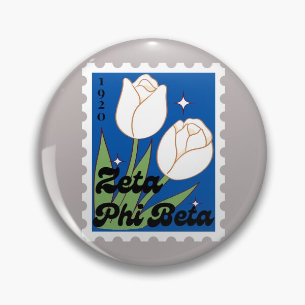 Item preview, Zeta Phi Beta Sorority Flower Stamp Sticker v2 designed and sold by skrauskopf.