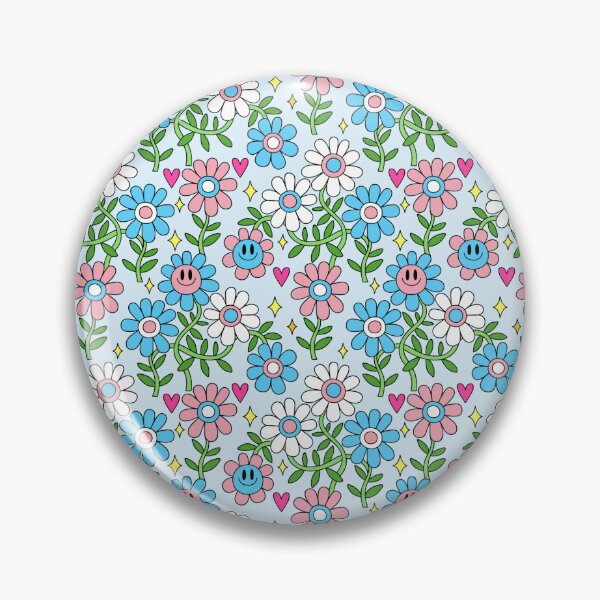 Item preview, Trans Pride Flower Pattern designed and sold by everything4eva.