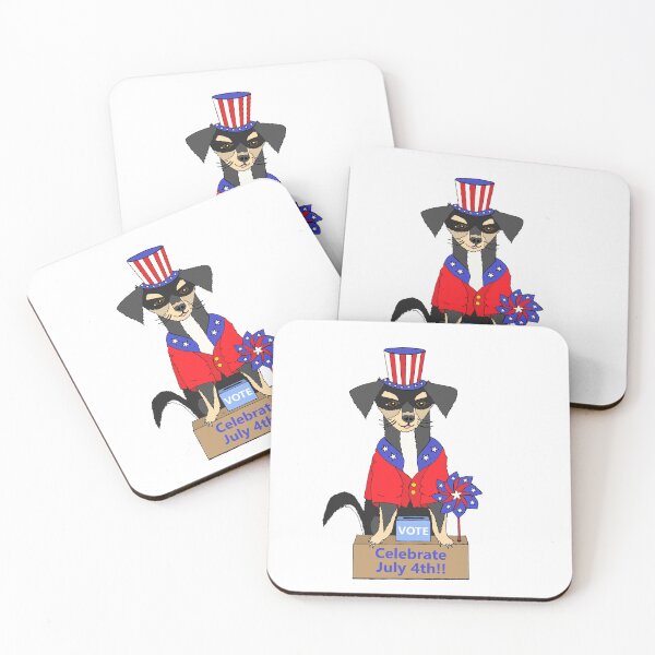 Item preview, Patriotic Chihuahua with Voter Box to Urge Dogs to Vote & Celebrate July 4th designed and sold by JoyousArt4u.