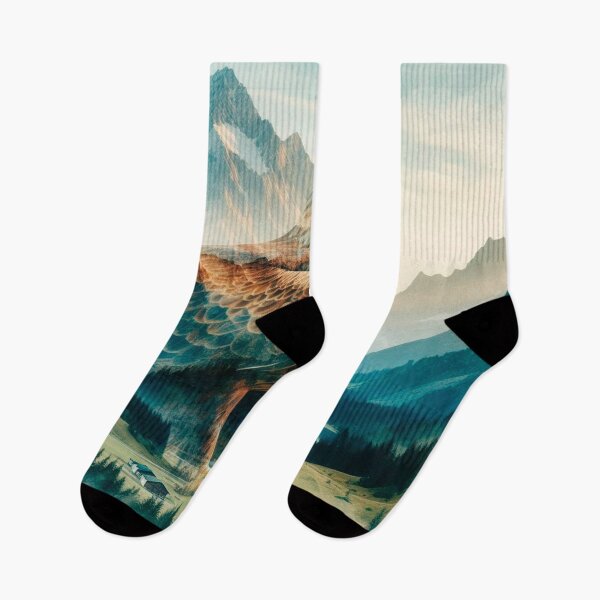 Item preview, Eagle and mountain in double exposure designed and sold by TUnivers.
