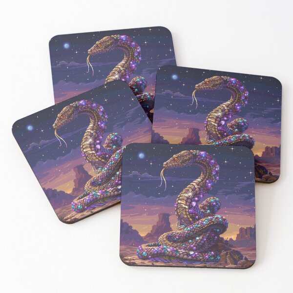 Item preview, Serpiente Serpiente Píxel cósmico Galaxia espacial de 8 bits designed and sold by Kaos-Bit.