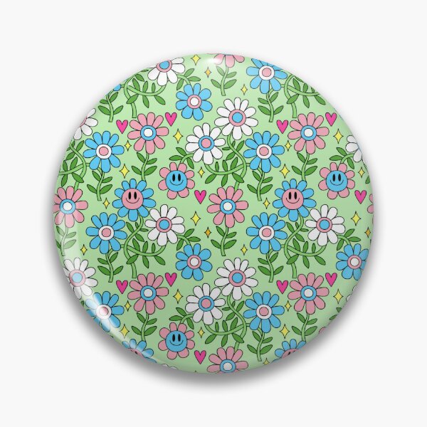 Item preview, Trans Pride Flower Pattern 3 designed and sold by everything4eva.
