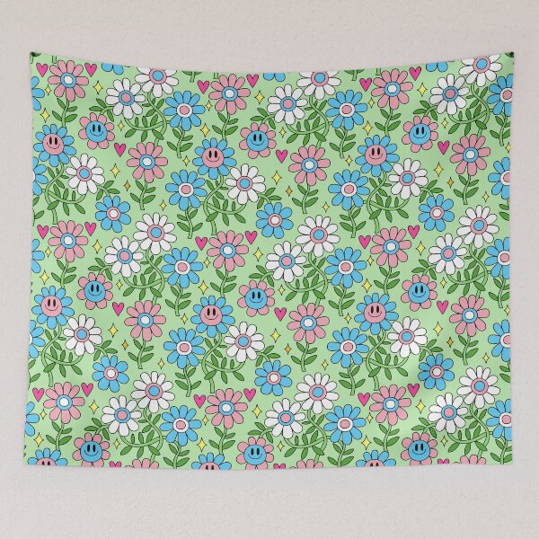 Item preview, Trans Pride Flower Pattern 3 designed and sold by everything4eva.