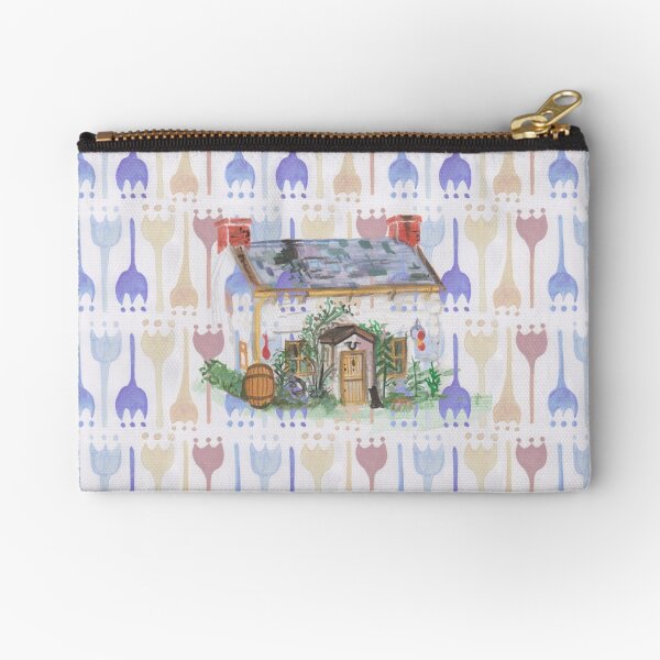 Folk Cottage Zipper Pouch