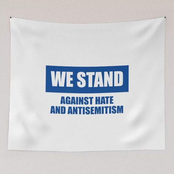 Item preview, We Resist Hate and Antisemitism - BLUE AND WHITE  designed and sold by jessicaleah15.