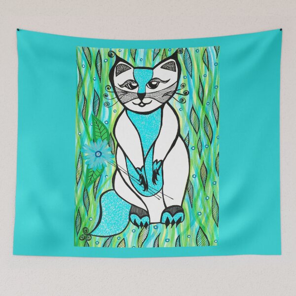 Item preview, Cat with Flower designed and sold by artofkathleen.
