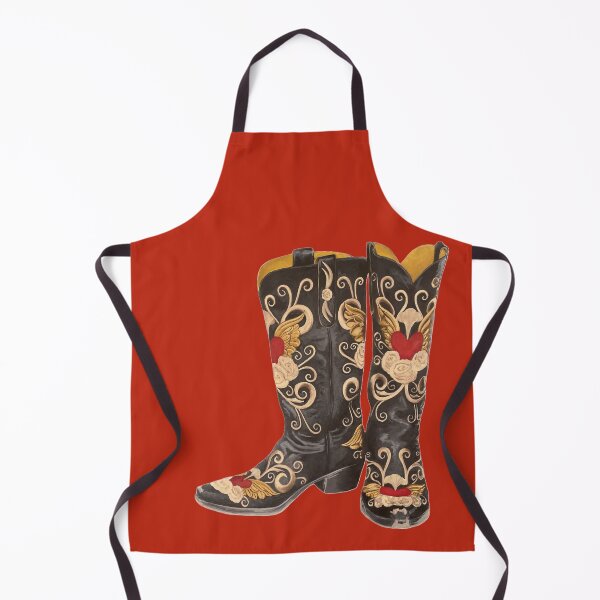 Item preview, Fancy Ladies Western Boots with Red Background designed and sold by artthatrocks.