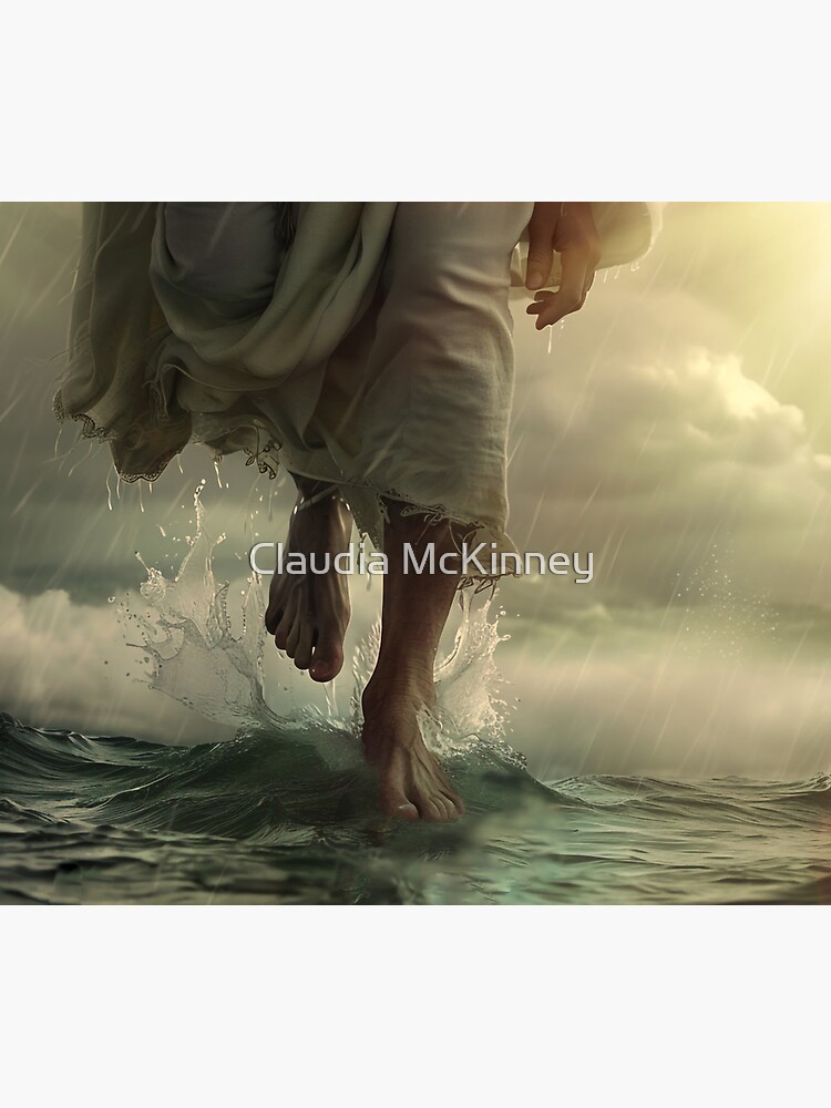Thumbnail 5 of 5, Mouse Pad, Walks on the Water with You designed and sold by phatpuppyart.