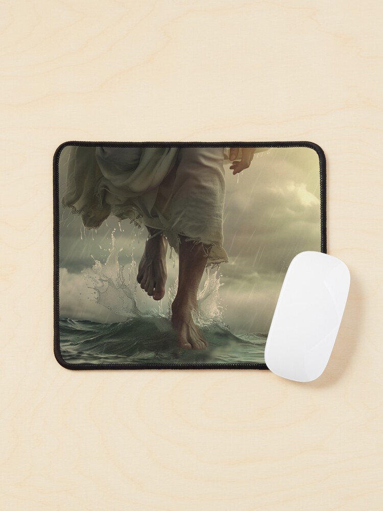 Thumbnail 1 of 5, Mouse Pad, Walks on the Water with You designed and sold by phatpuppyart.