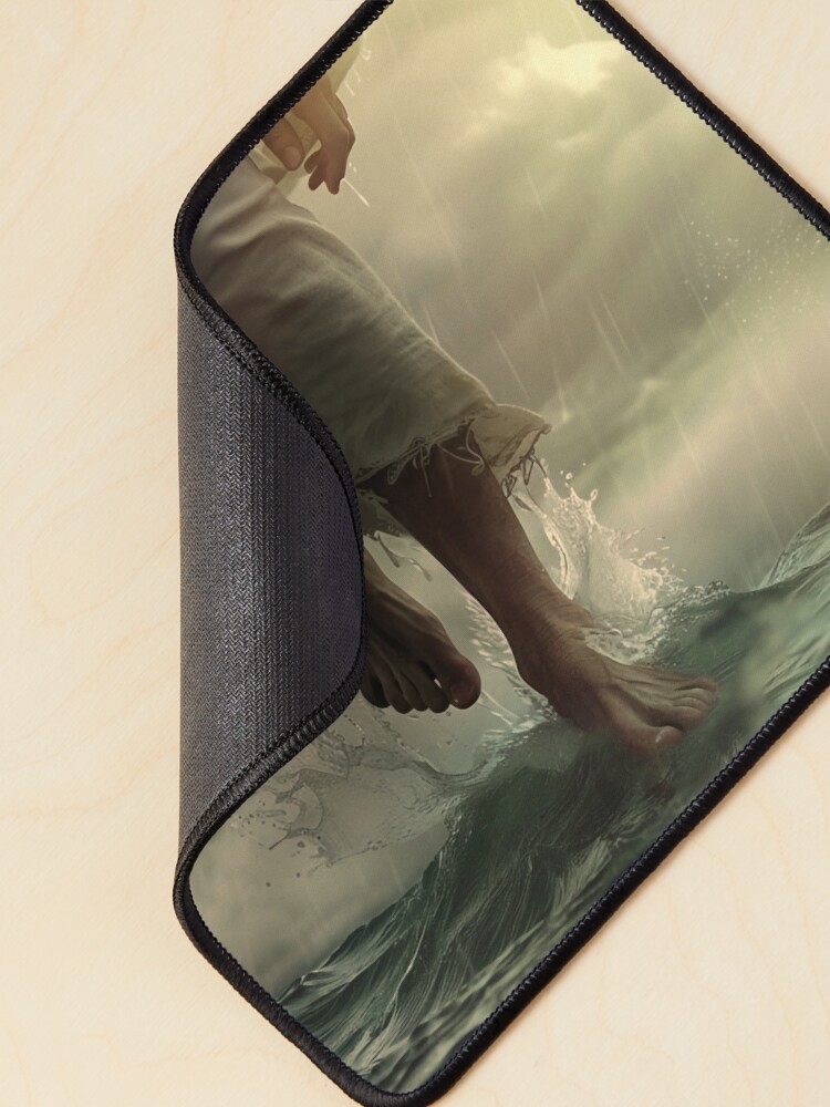 Thumbnail 2 of 5, Mouse Pad, Walks on the Water with You designed and sold by phatpuppyart.