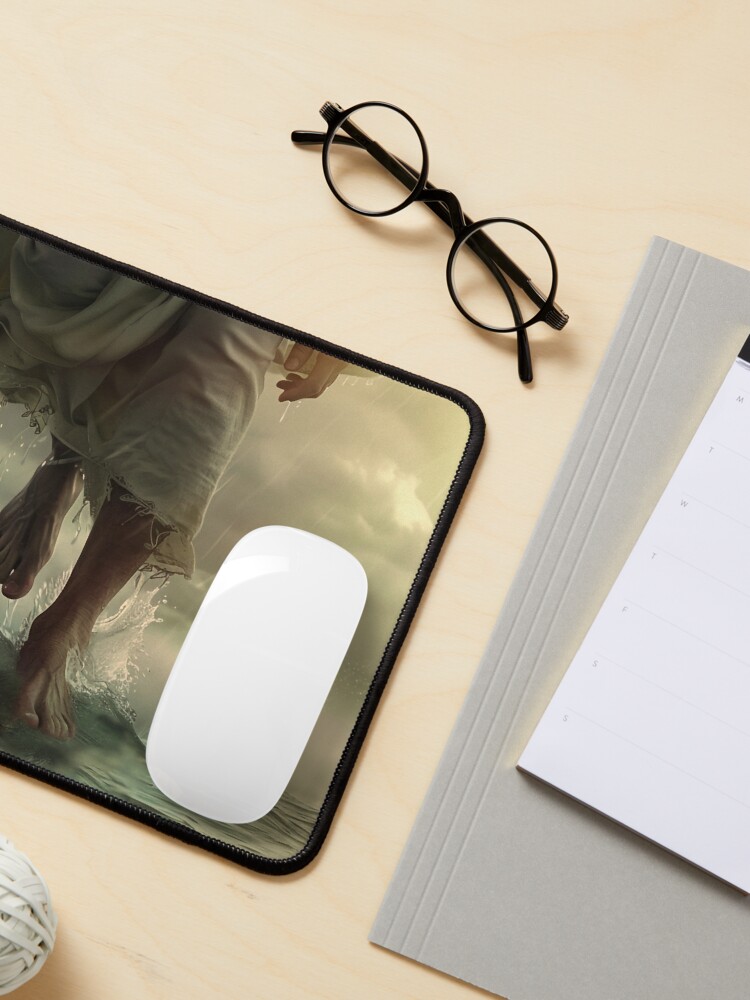 Thumbnail 3 of 5, Mouse Pad, Walks on the Water with You designed and sold by phatpuppyart.