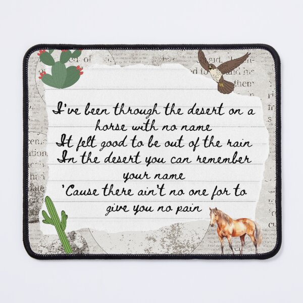 Item preview, Horse With No Name America Band 1970s Lyric Print designed and sold by Femme Pastel Collective.