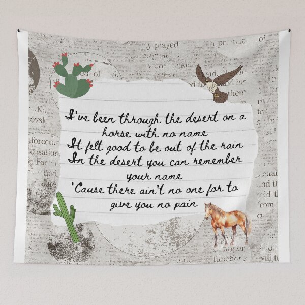 Item preview, Horse With No Name America Band 1970s Lyric Print designed and sold by Femme Pastel Collective.