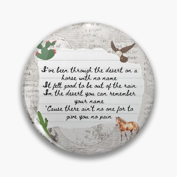 Item preview, Horse With No Name America Band 1970s Lyric Print designed and sold by Femme Pastel Collective.