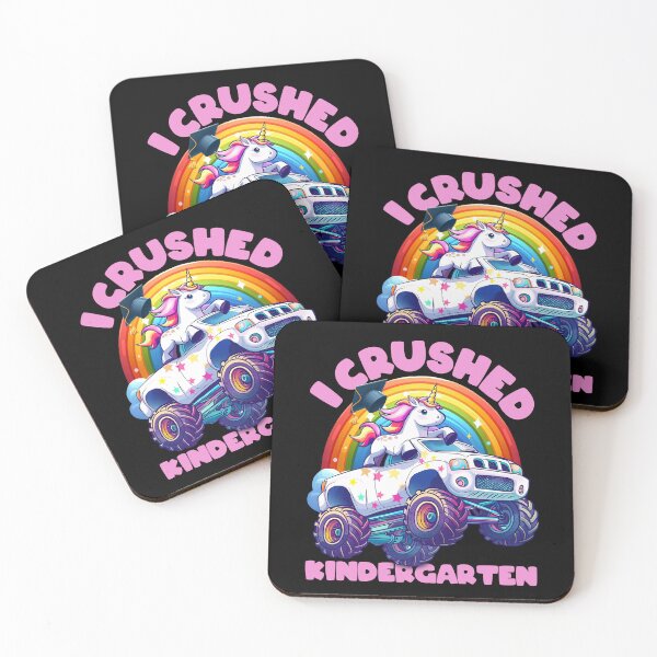 Item preview, Cute Unicorn Monster Truck Kindergarten Graduation T-Shirt – "I Crushed Kindergarten" designed and sold by Brudy-R.