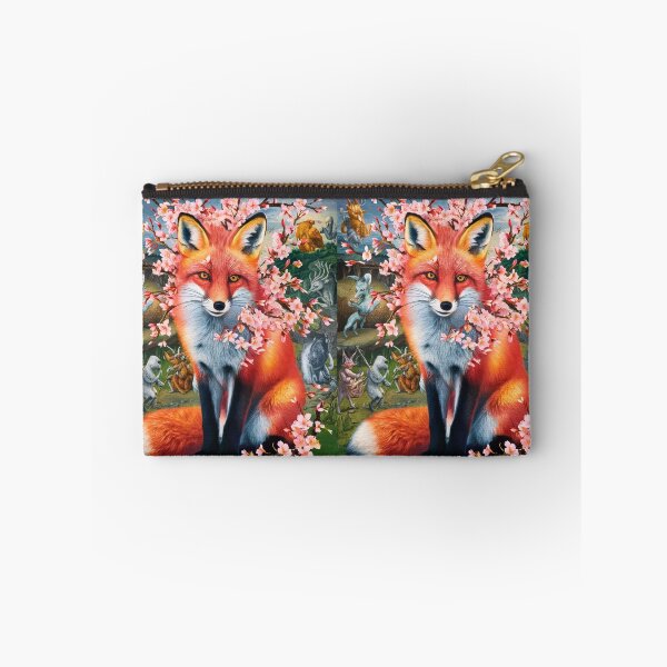 Artikelvorschau, Fuchs-Portrait. Fuchs mit Kirschblüte, Blumenfuchs, Vintage-Fuchs, Fuchs-Malerei, Hieronymus Bosch-Stil entworfen und verkauft von FoxVibes.