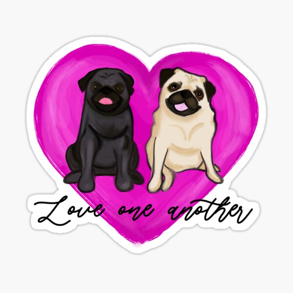 Item preview, Pugs in a heart designed and sold by Jaclyn8smith8.