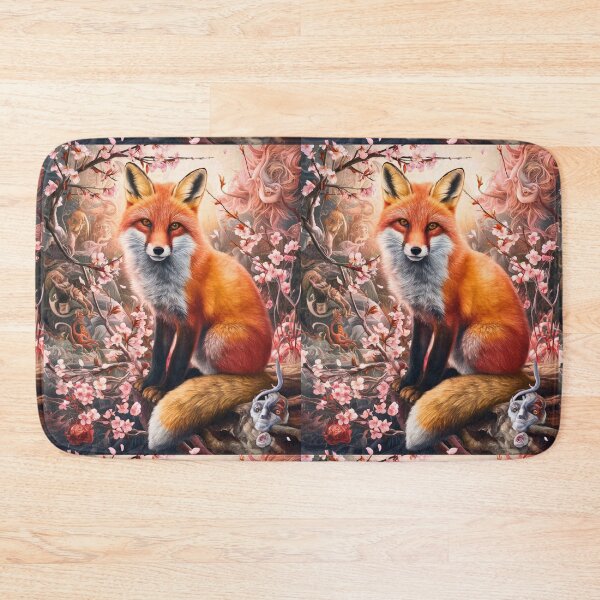 Artikelvorschau, Fuchs-Portrait. Fuchs mit Kirschblüte, Blumenfuchs, Vintage-Fuchs, Fuchs-Malerei, Hieronymus Bosch-Stil entworfen und verkauft von FoxVibes.