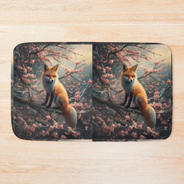 Artikelvorschau, Fuchs-Portrait. Fuchs mit Kirschblüte, Blumenfuchs, Vintage-Fuchs, Fuchs-Malerei, Hieronymus Bosch-Stil entworfen und verkauft von FoxVibes.