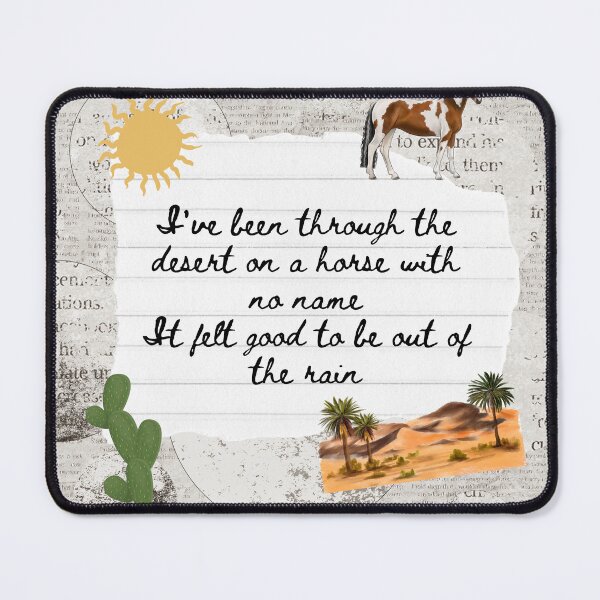 Item preview, Horse With No Name America Band 1970s Lyric Print designed and sold by Femme Pastel Collective.