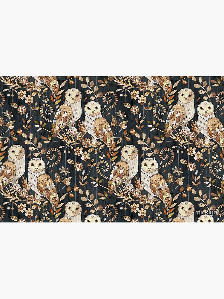 Wooden Wonderland Barn Owl Collage by micklyn