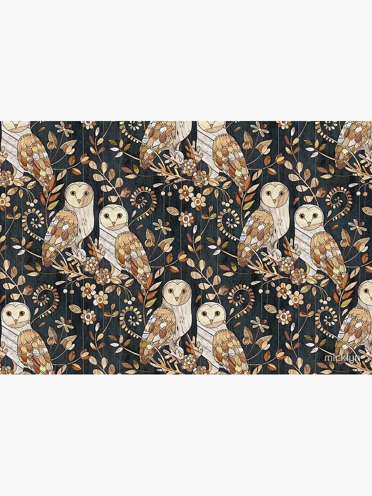Wooden Wonderland Barn Owl Collage by micklyn