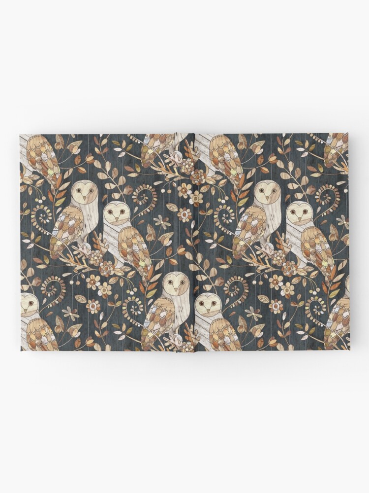 Alternate view of Wooden Wonderland Barn Owl Collage Hardcover Journal