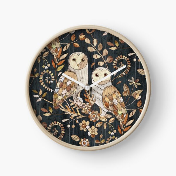 Vista previa del artículo con la obra «Collage de lechuza común de madera del país de las maravillas», diseñado y vendido por micklyn.
